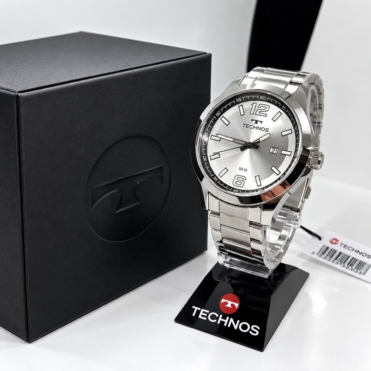 Relógio Technos Masculino Racer Basico Prata - 2115twv/1k