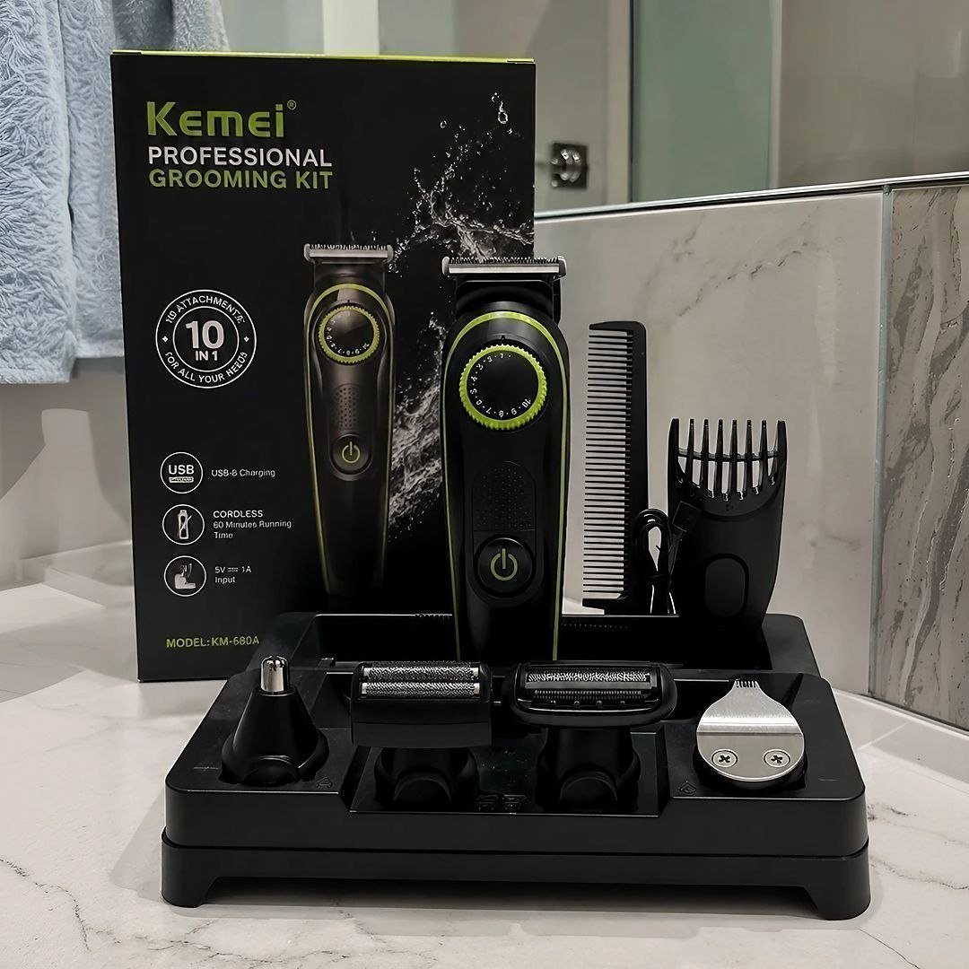 Máquina De Cortar Cabelo Fazer Barba B-Max Bmc036 5 Em 1 Cor Preto