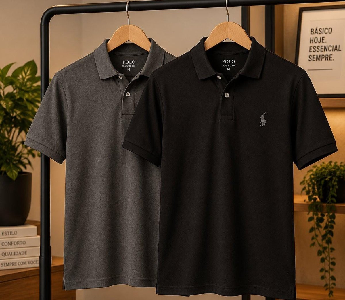 Kit 2 Camisa Polo Piquet Masculina Casual Premium ​