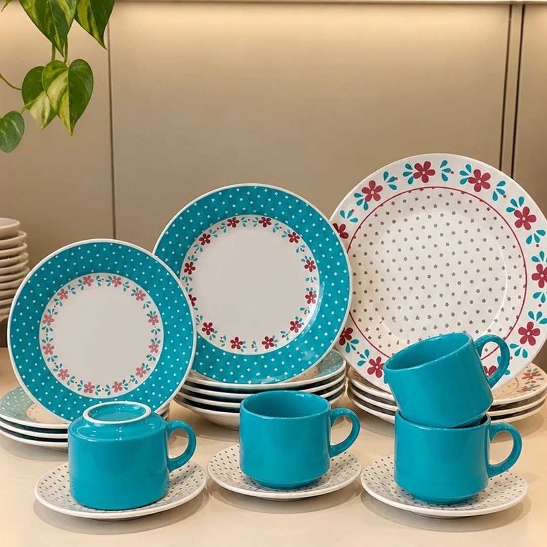 Aparelho De Jantar/chá Biona Oxford Donna Cerâmica 20 Peças