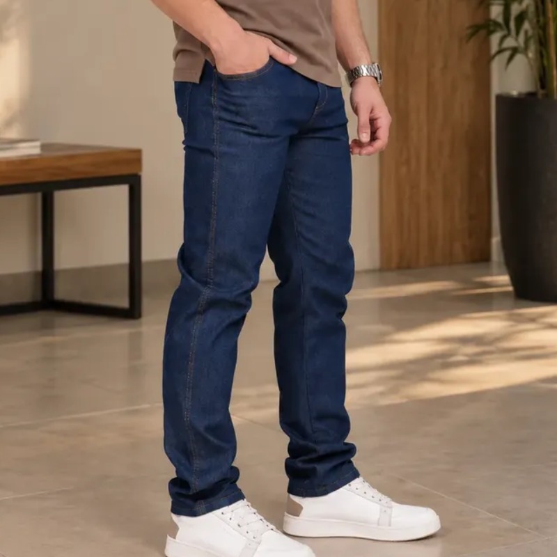 Kit 5 Calças Masculina Jeans Com Elastano Trabalho/passeio (36 ao 56)