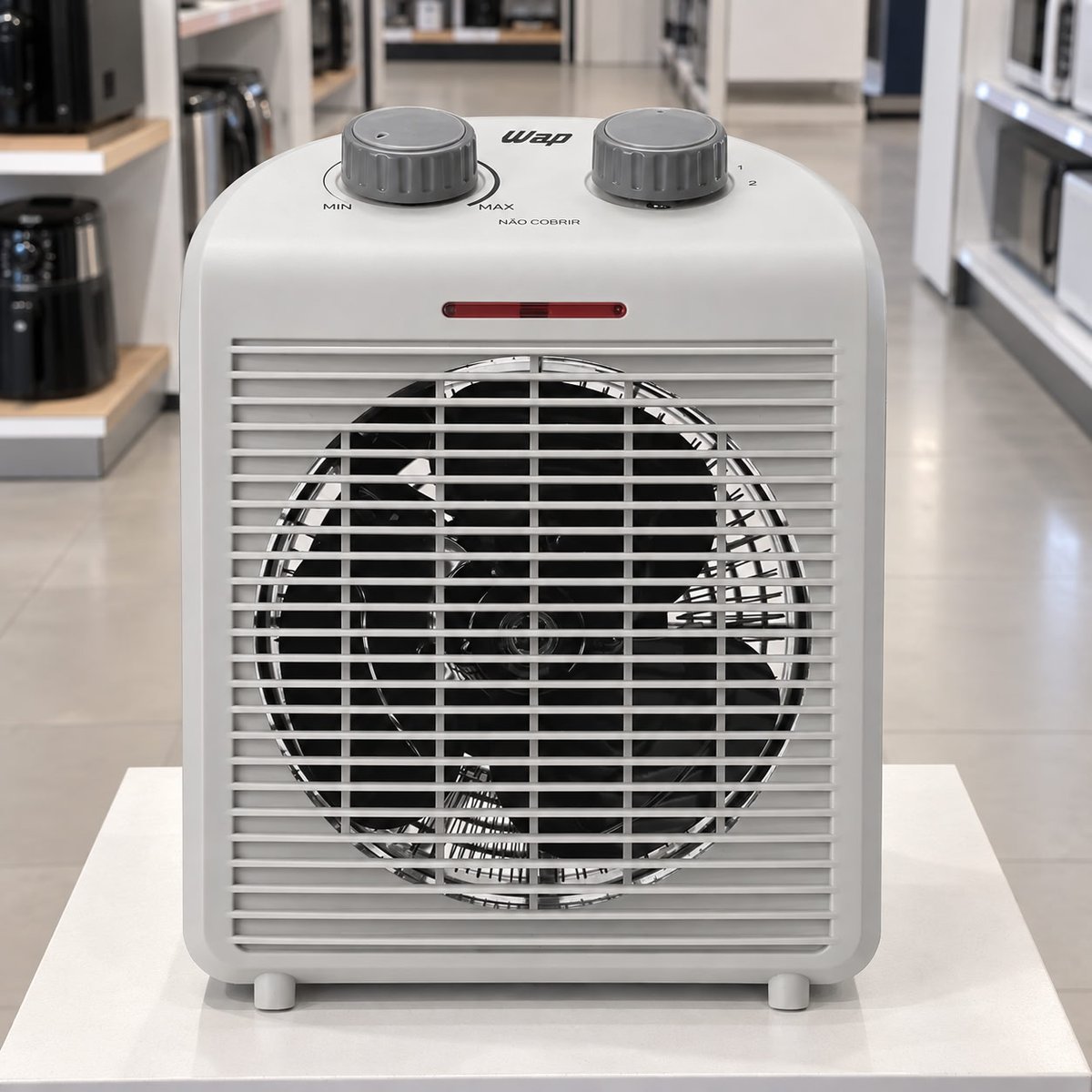 WAP Air Heat FW009371 Aquecedor Elétrico Portátil 3 em 1 220V Potência 2000W Triplo Sistema Segurança