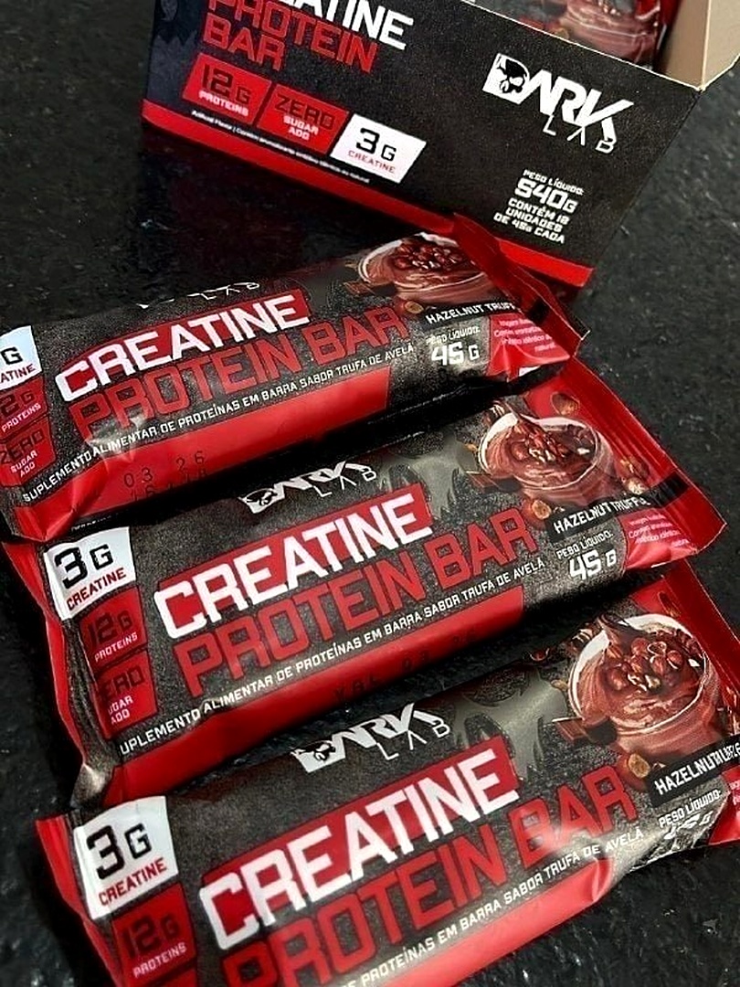 💪 Barra de Proteína com Creatina Dark Lab 45g (12 unidades)