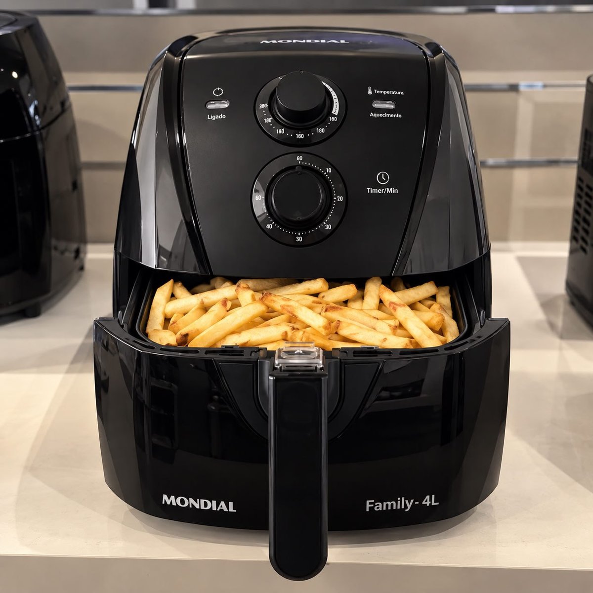Air Fryer Mondial Elétrica 1500w 4 Litros Sem Óleo Preto 220V