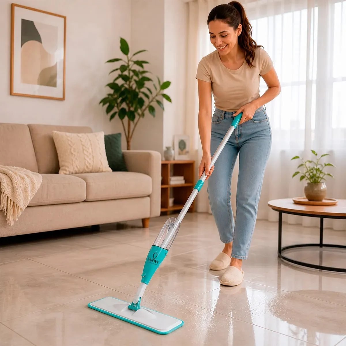 Mop Spray Esfregão Vassoura Mágica Wow World Of Wonders Mop Spray