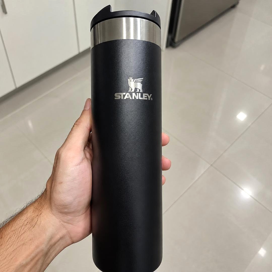 🔥 Garrafa Térmica Stanley Aerolight Transit Slim Black 2.0 591ml