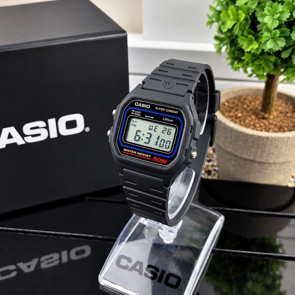 Relógio Casio Masculino Digital Preto de Resina W-59-1VQ