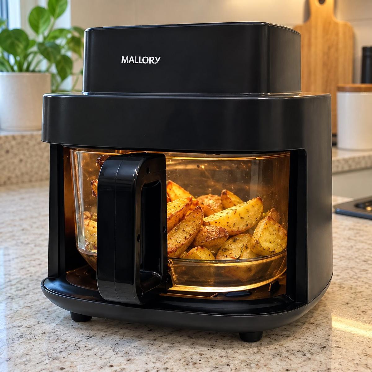 Air Fryer Mallory Cesto De Vidro 4,5l 1700w Preto 220v