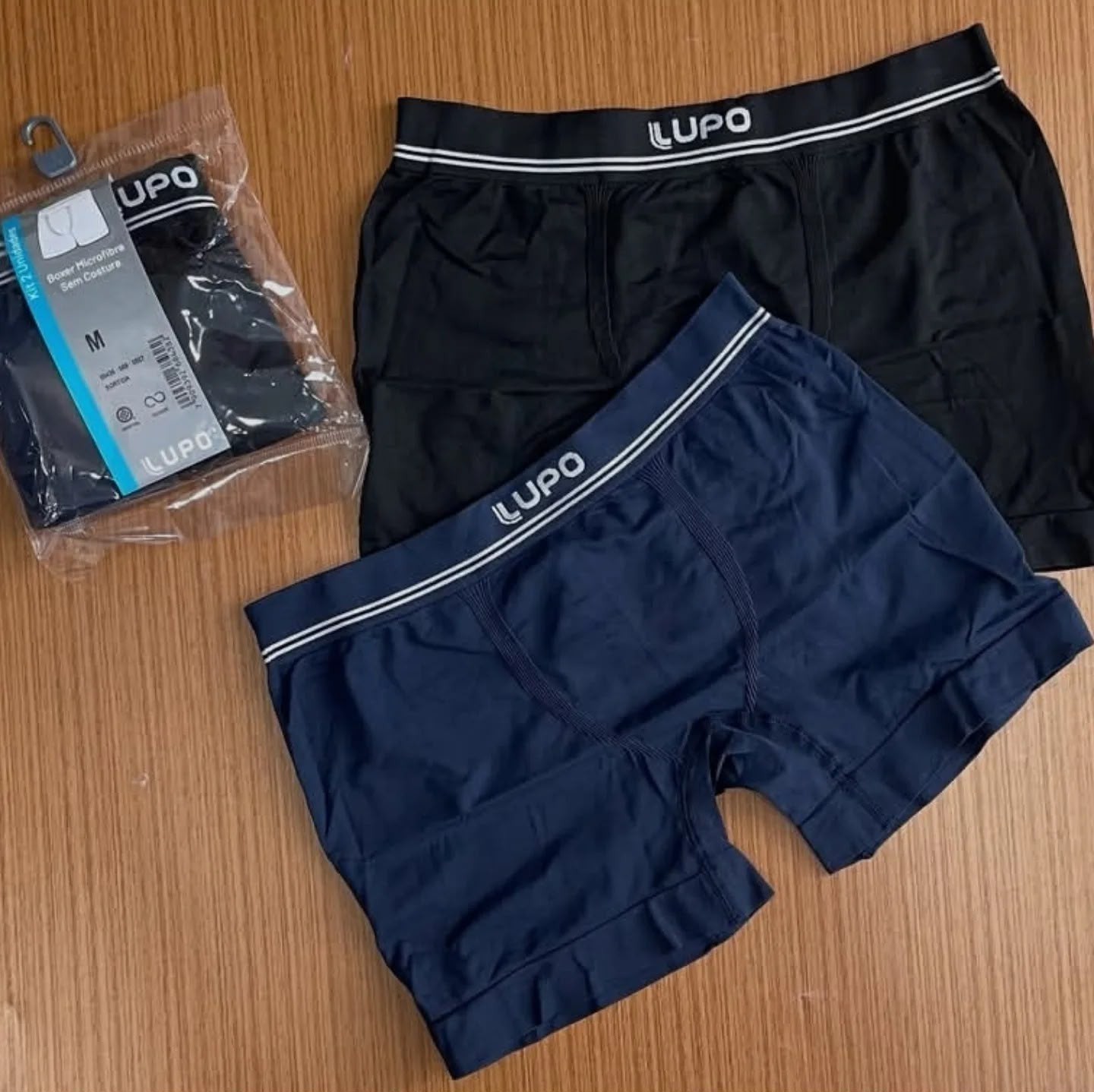Kit 6 Cuecas Lupo Boxer Box Sem Costura Basic Microfibra (P ao GG)