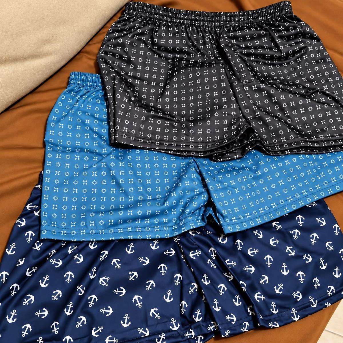 Kit 3 Short De Dormir Cueca Samba Canção Malha Fria Pijama