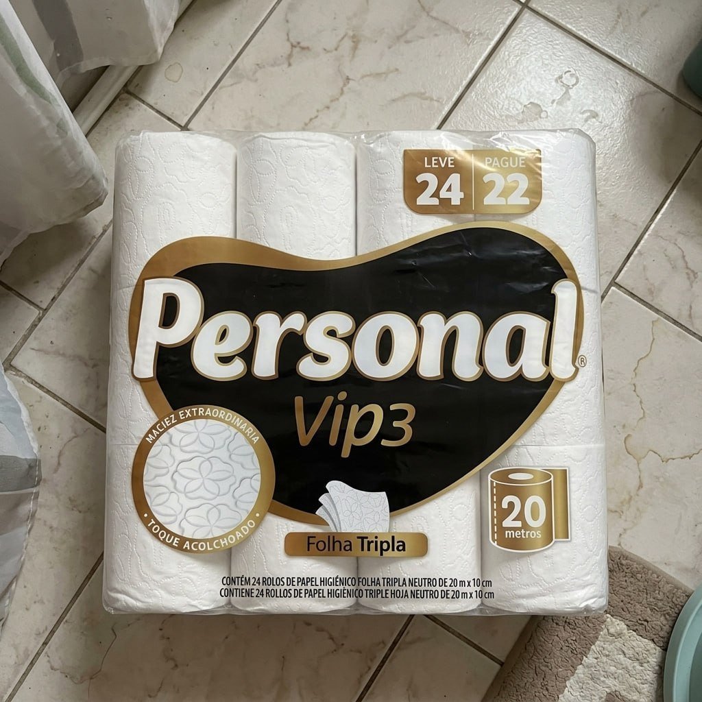 Personal Papel Higiênico Vip Folha Tripla, 24 Rolos De 20M