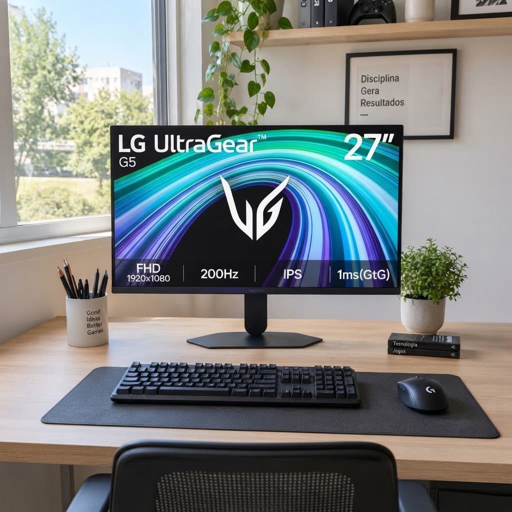 LG UltraGear Monitor Gamer 27" IPS 200Hz, 1ms (GtG), Full HD (1920x1080),