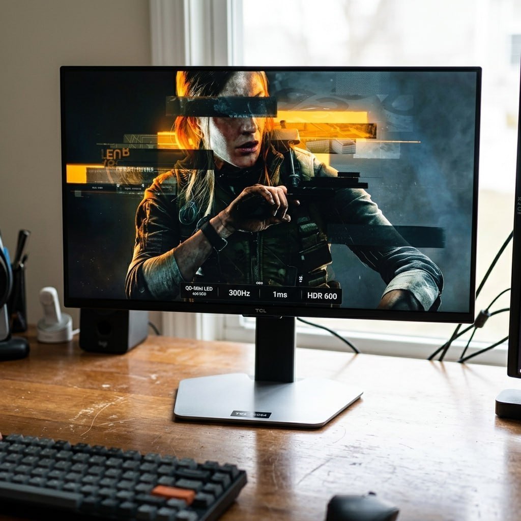 Monitor Gamer Tcl 25 Polegadas Qd-Mini Led Full Hd G64 300hz 1ms (Gtg)