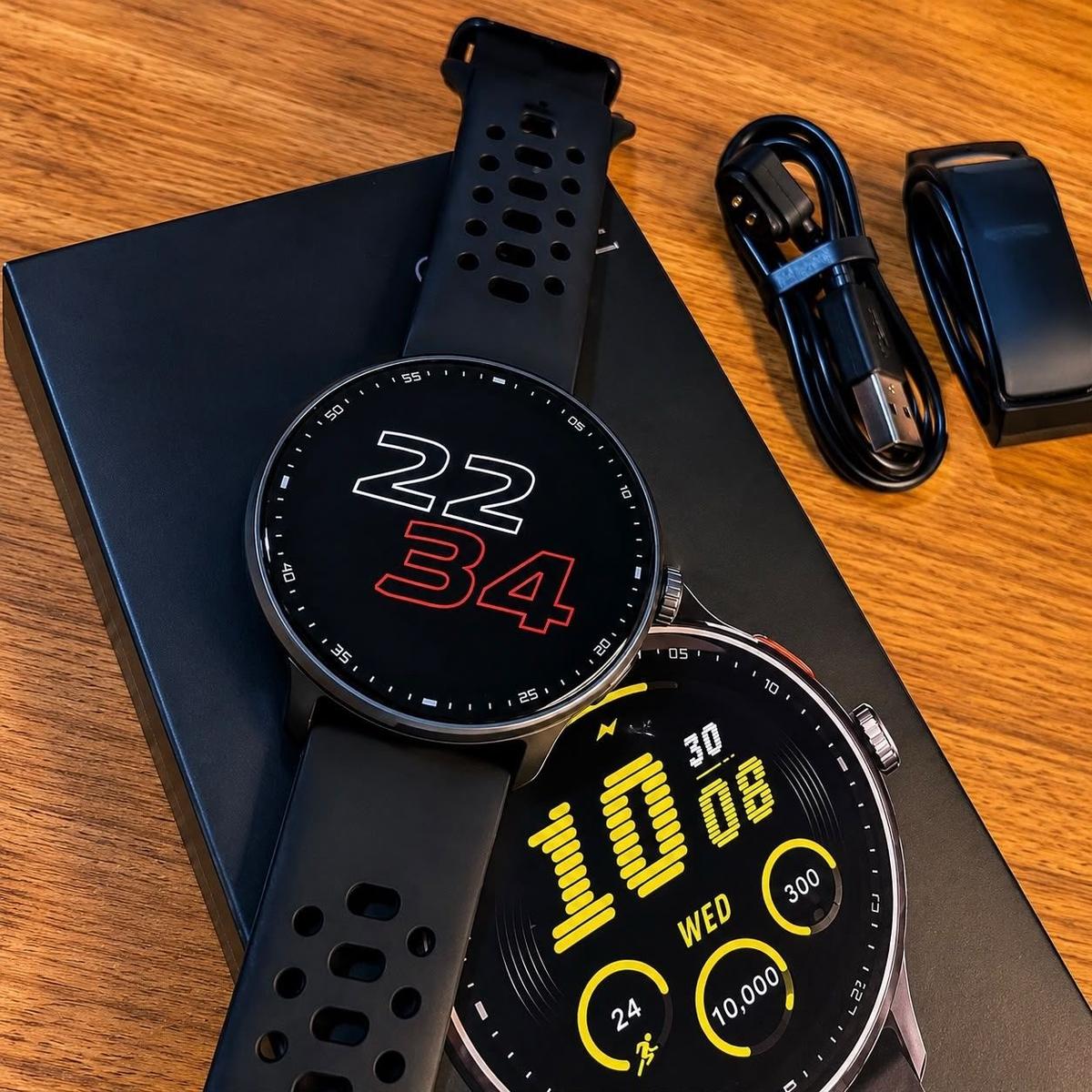 Relógio Inteligente Gps Smartwatch Amoled 3atm Sport Gps Caixa Preto