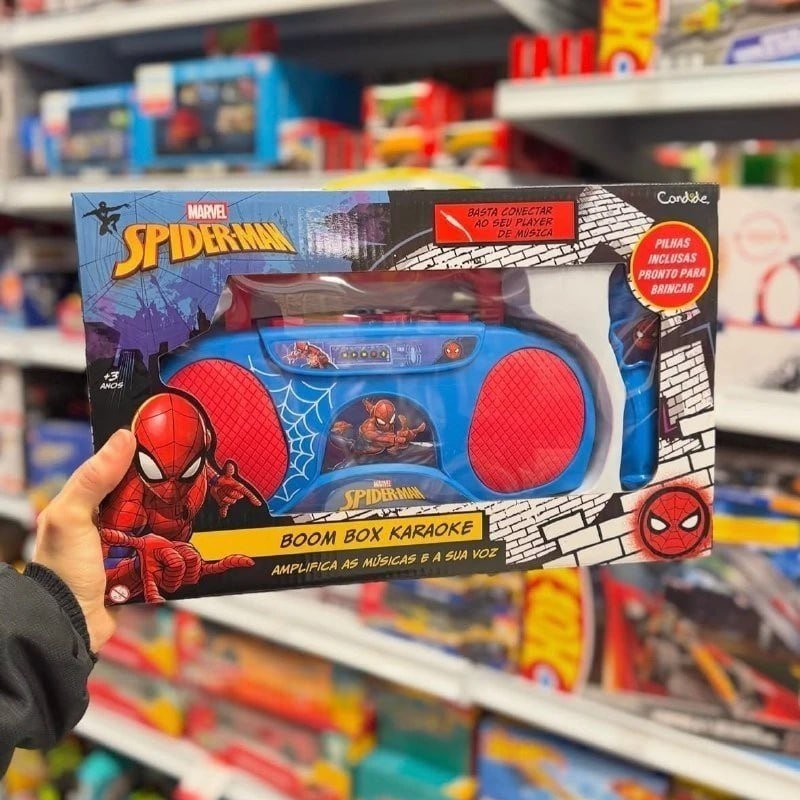 Boombox Karaoke 5871 Infantil Homem Aranha Candide