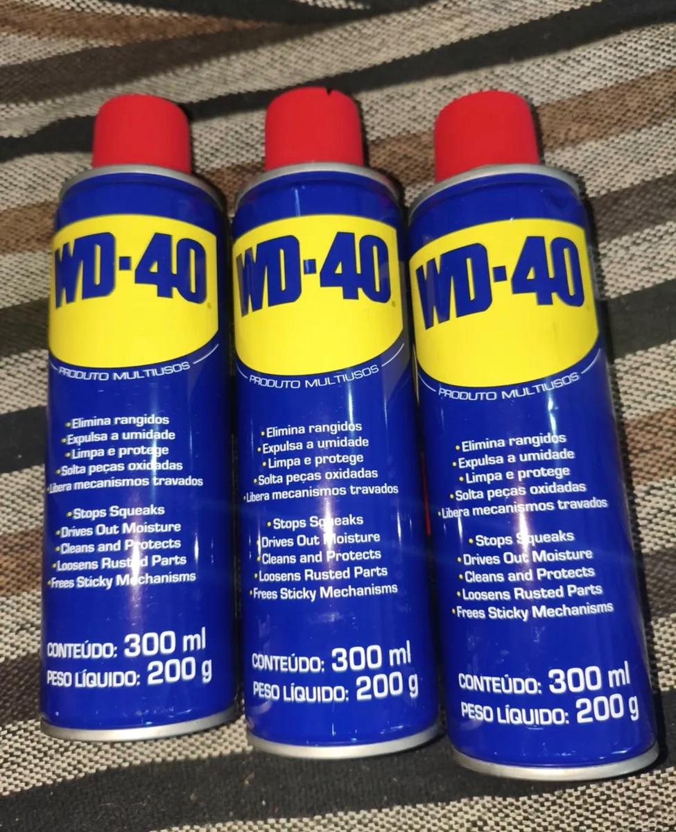 Kit 3 Unidades WD40 Spray Produto Multiuso Lubrifica Desengripa 300ml
