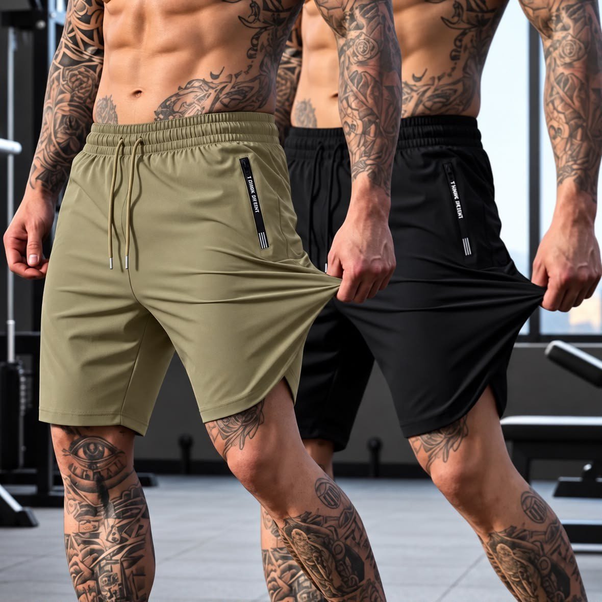 Kit 2 Bermuda Masculina Slim Fitness Esportiva Com Elastano