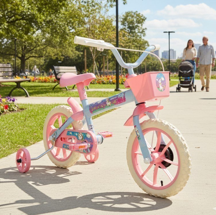 Bicicleta Infantil Verden Paty - Aro 12 com cestinha e rodinhas