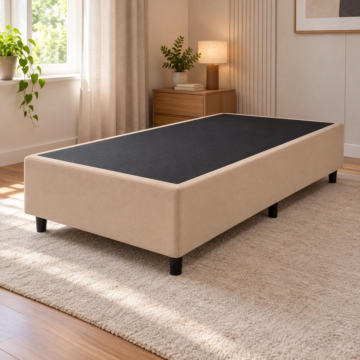 Cama Box Base Solteiro Para Colchão De 0,88cm