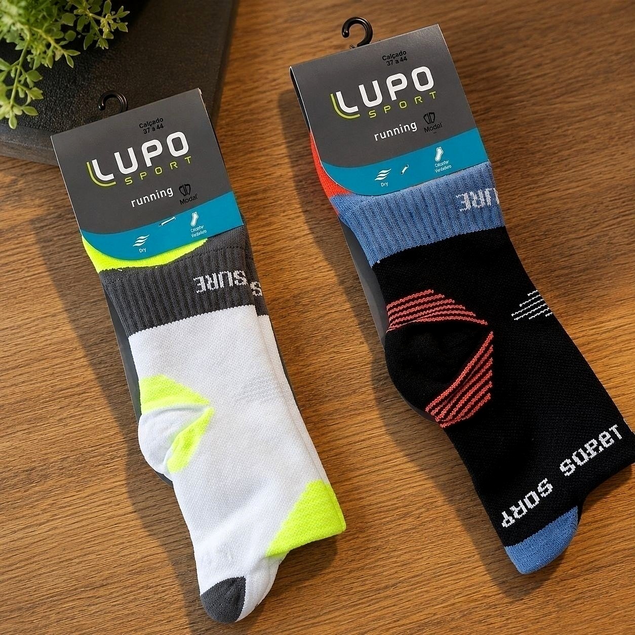 🧦 Kit 2 Pares Meias Lupo Dry Fit Cano Médio