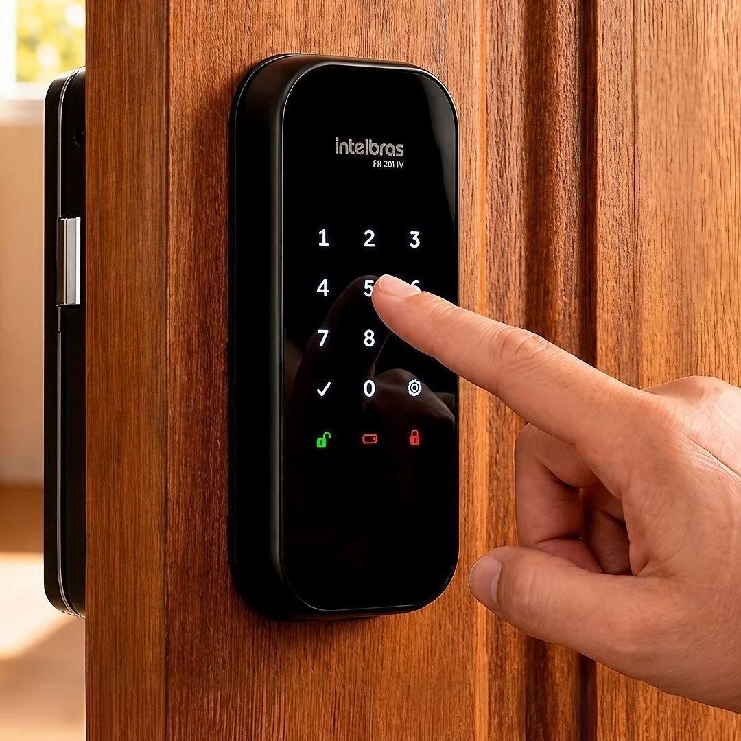 Fechadura Digital De Sobrepor Fr 101 V Preta Intelbras