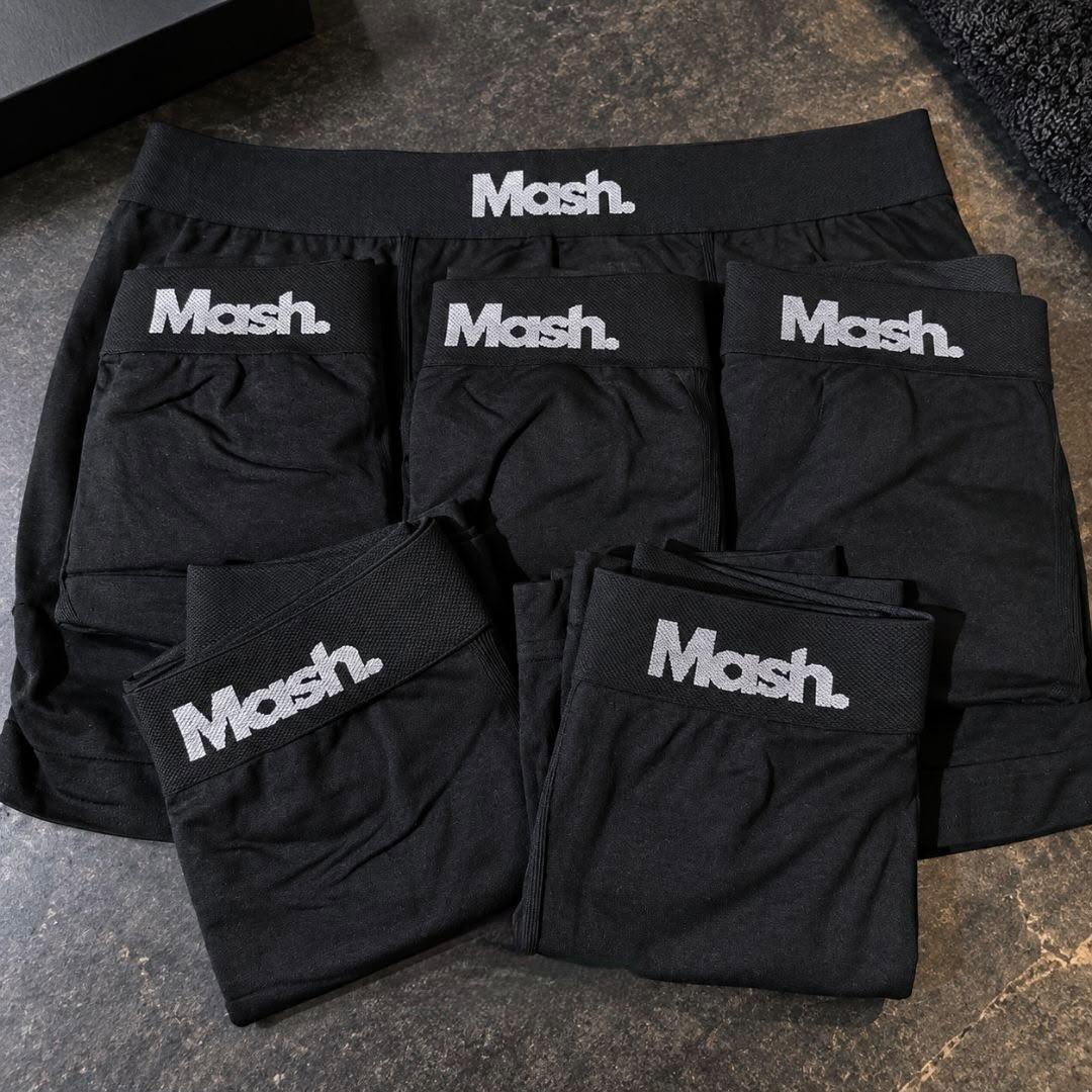 Kit com 6 Cuecas Boxer Mash Poliamida Toque Gelado