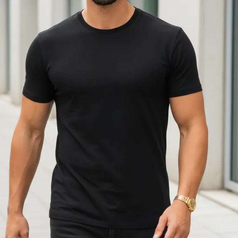 Camiseta Básica Masculina Algodão Lisa Malha Peruana Premium (P ao G1)