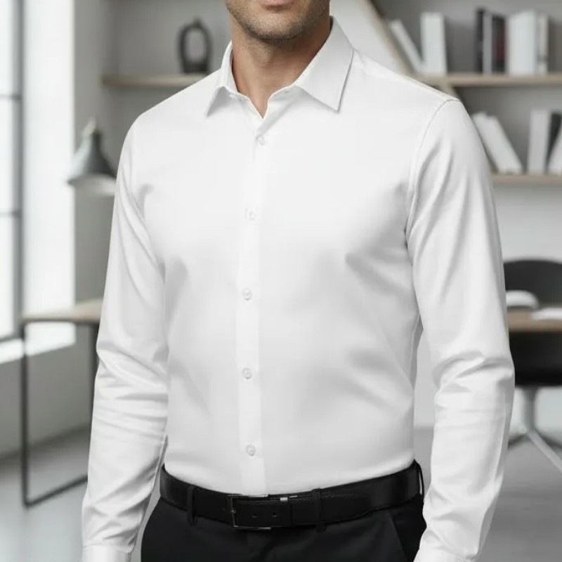 Camisa Social Masculina Slim Fit Premium Manga Longa Lycra (P ao XG)