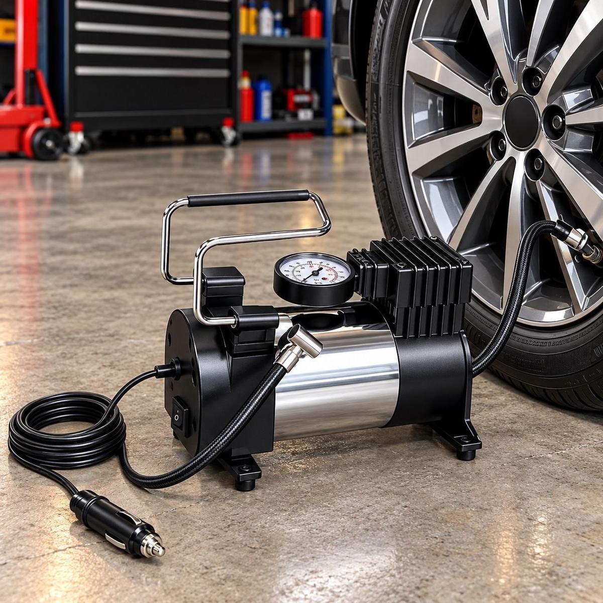Compressor Portátil Verunto Digital 150psi USB Type-C para Carro e Moto