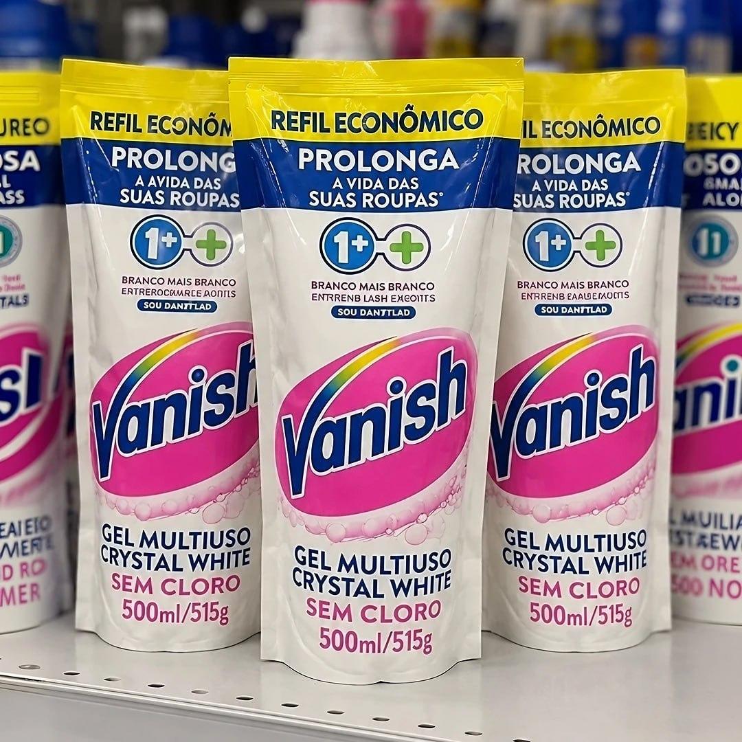 Tira Manchas Líquido Vanish White refil 500ml para Roupas Brancas