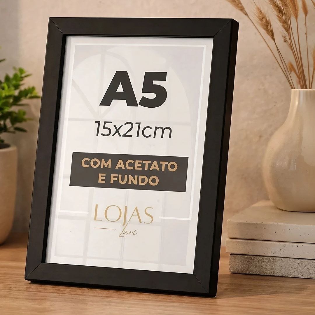 Kit 3 Molduras A5 Para Quadro Foto Poster Acetato 15x21 Cm