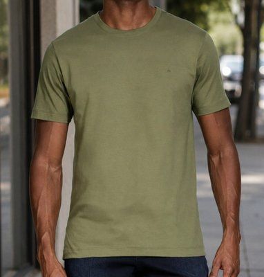 Camiseta Aramis Manga Curta Basica Verde Militar (G ao XGG)