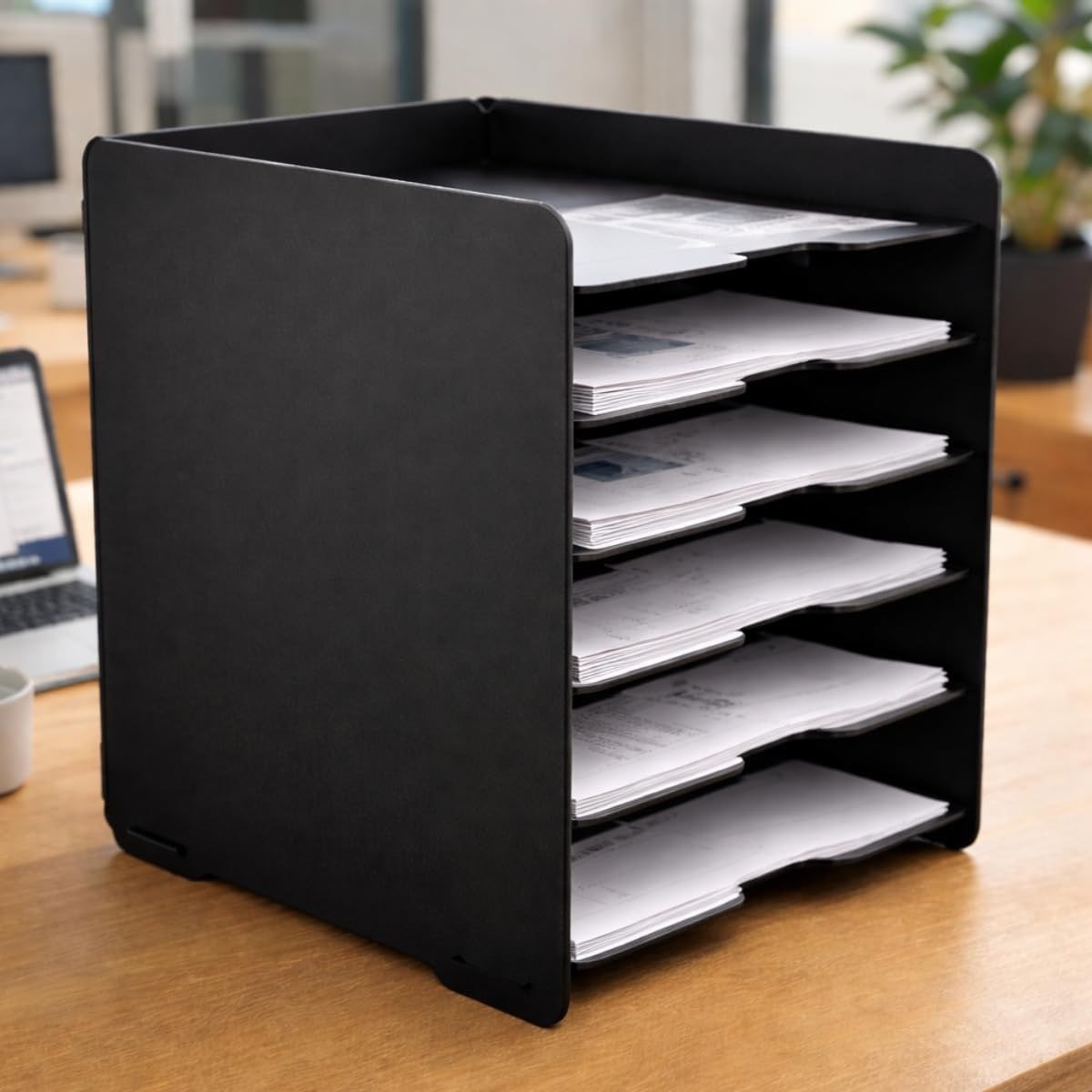 Organizador de Escritório Mesa Suporte com 6 Divisórias