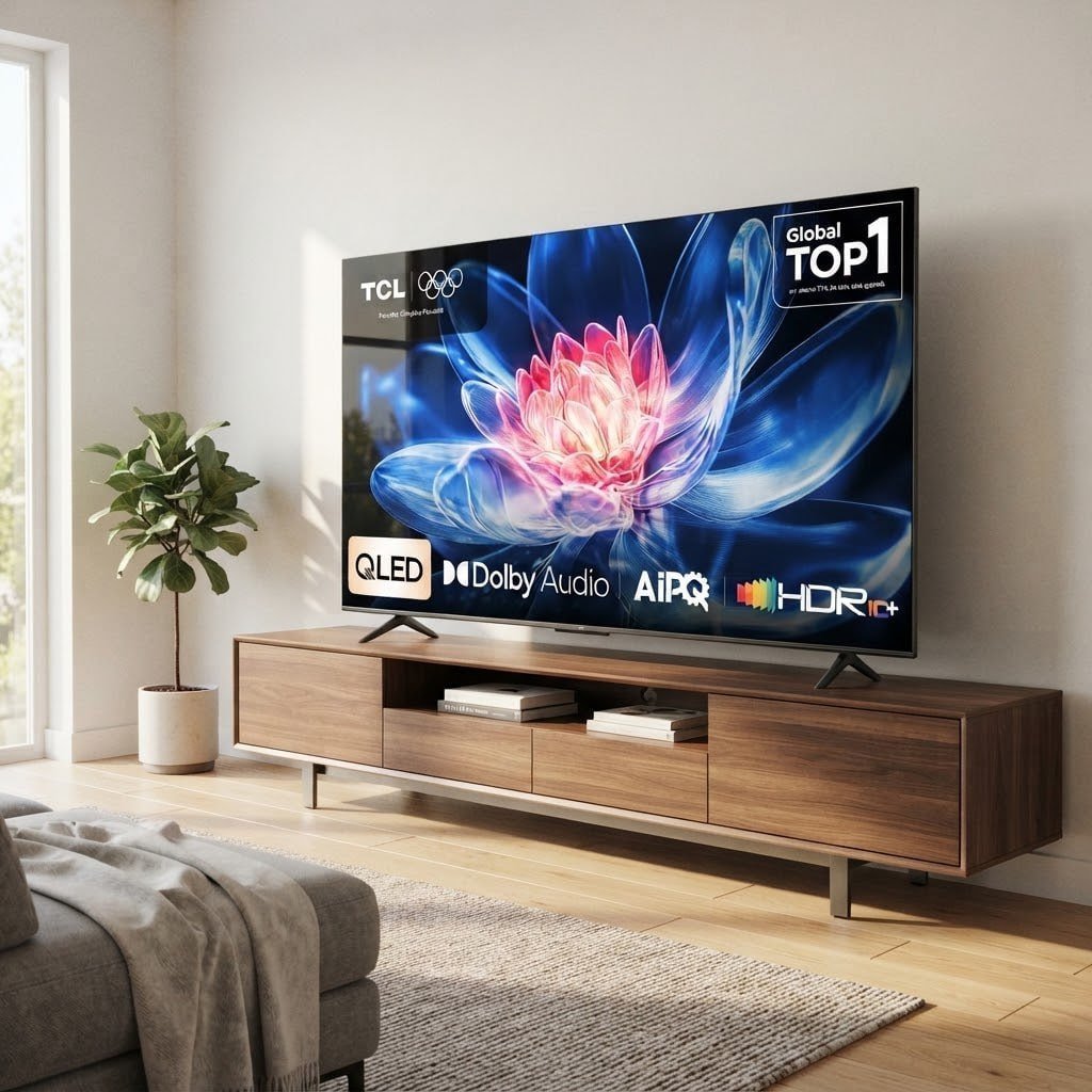 Smart TV TCL 65 Polegadas QLED 4K T6C WiFi Bluetooth Google TV Tela HVA e HDR10+ 65T6C