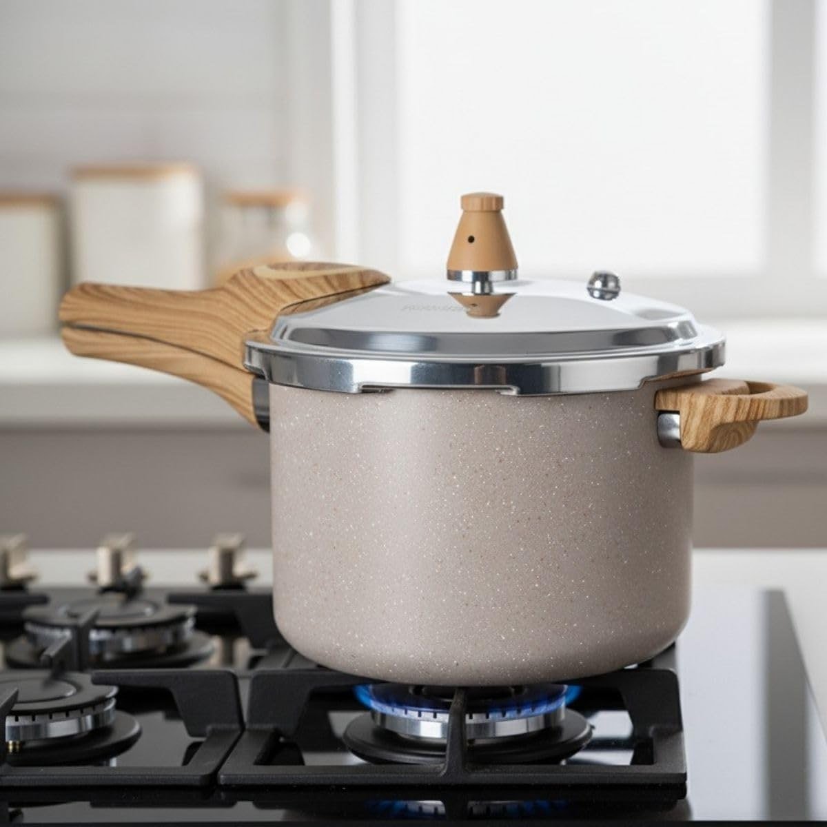Panela De Pressão Ceramic Life Pressure 4,2l Areia Brinox