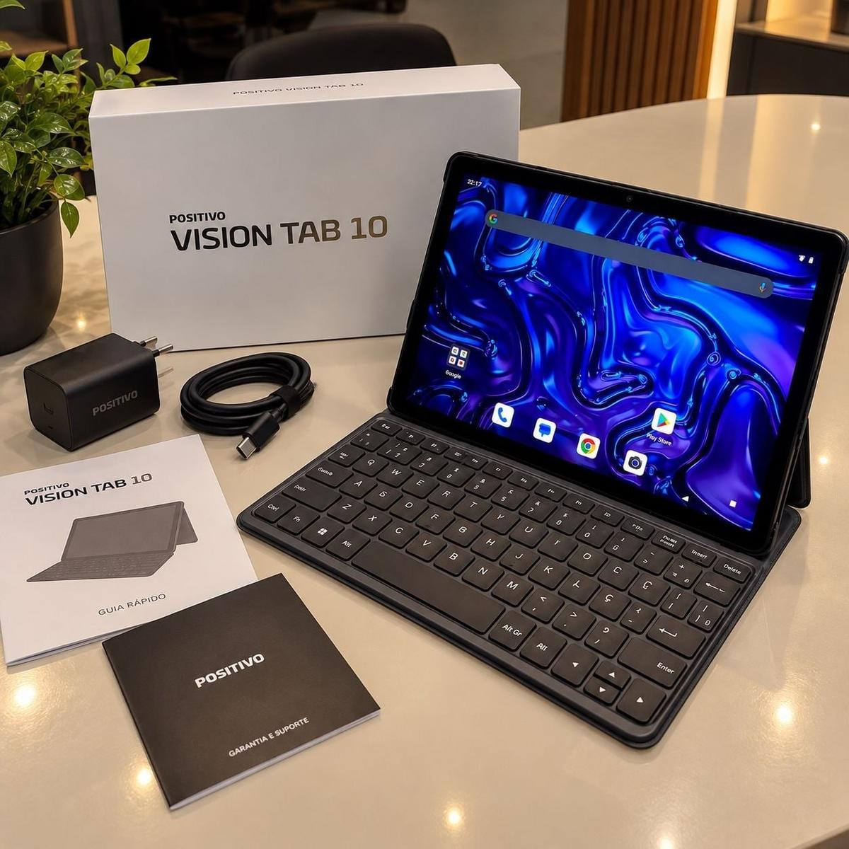 Positivo Vision Tab 10 T3010 4GB RAM 128GB com Capa Teclado