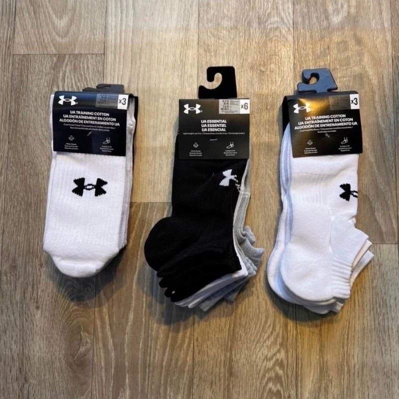 Kit 3 Pares de Meias Under Armour Core Cotton Cano Alto