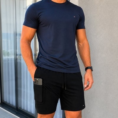 Shorts Bermuda Compressão 2 Em 1 Sandrini Academia Bolso Preto (P ao GG)