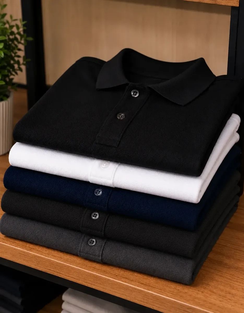 Kit 5 Camisas Gola Polo Masculina Blusa Slim Atacado Piquet (P ao GG)