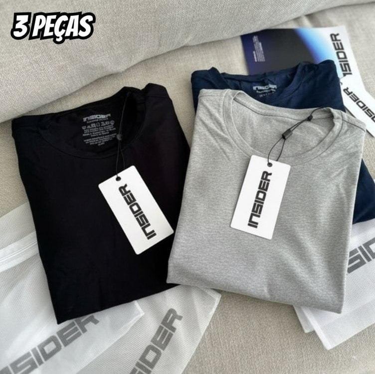 Compre 2 Camisetas Techs T-shirts Masculina Insider E Leve 3