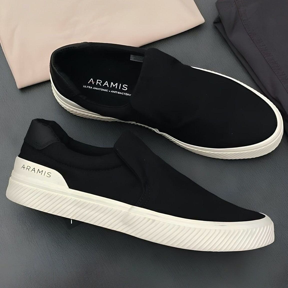 Tênis Aramis Daily Slip Canvas Preto (38 ao 43)
