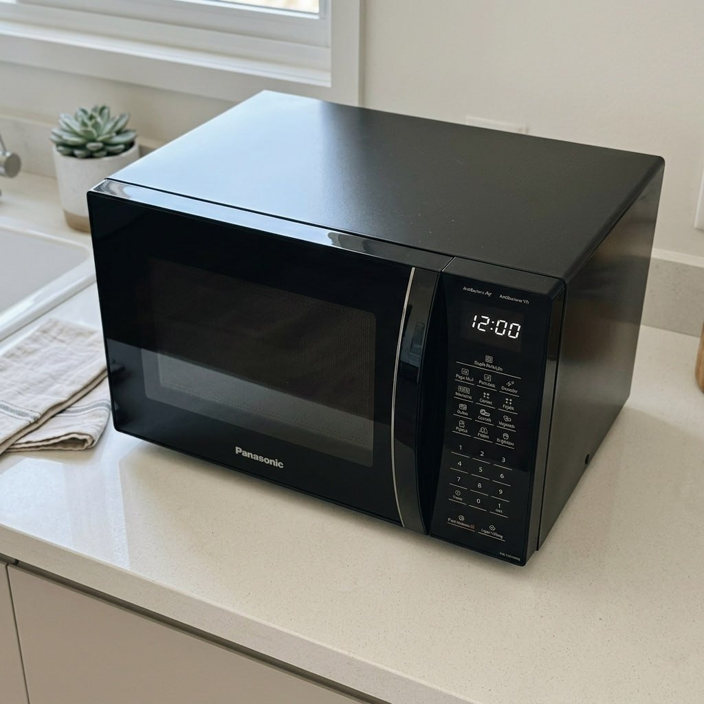 Microondas Panasonic Dupla Refeição 34L Black Glass - NN-ST66NBRU 220v