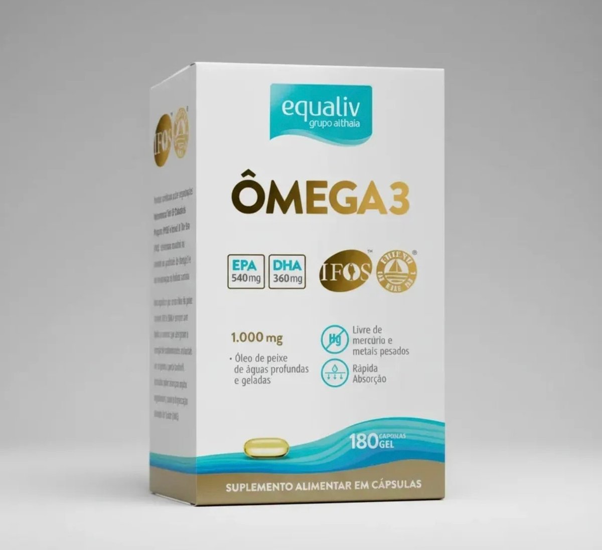 Ômega 3 Equaliv 180 Cápsulas – IFOS + FOS Alta Pureza