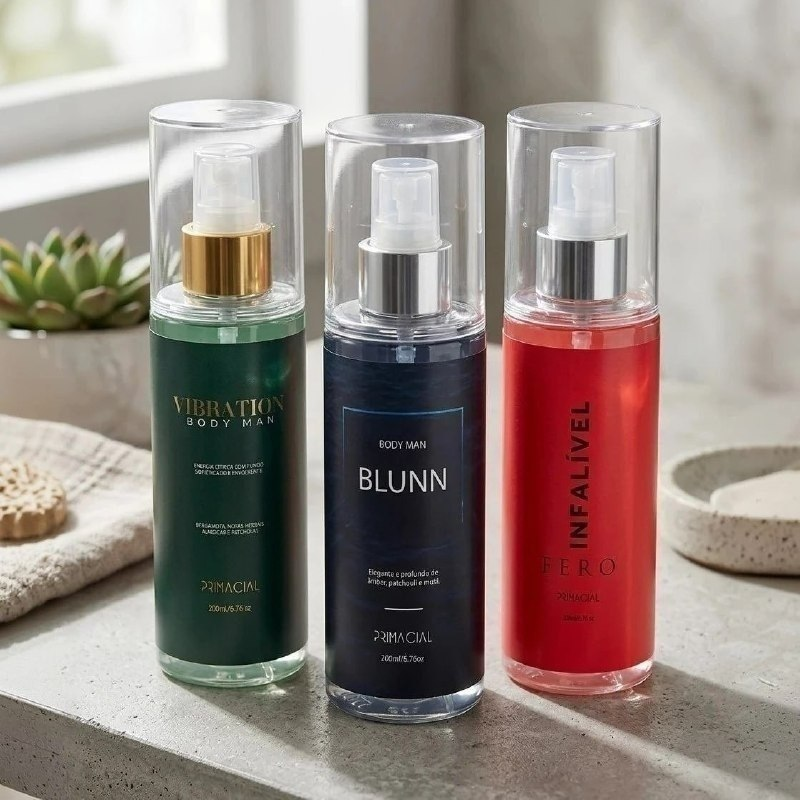 Kit Body Splash Vibration + Blunn + Infalível Fero