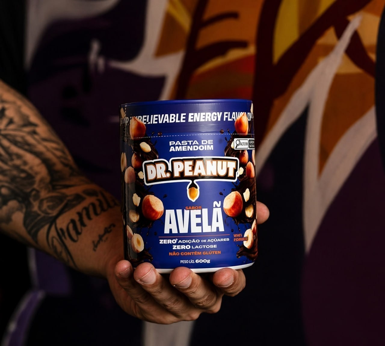 Dr. Peanut Pasta de Amendoim Avelã 600G - Com Whey Protein