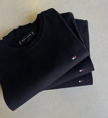 Kit Camisetas Tommy Hilfiger Masculina Preta 3un Masculina Preto G