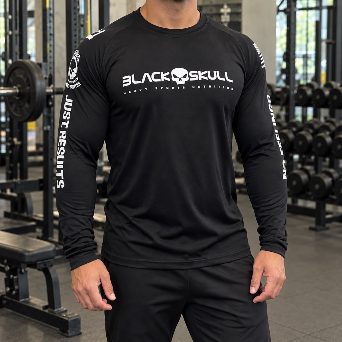Camiseta Dry Fit Soldado Bope Manga Longa Black Skull
