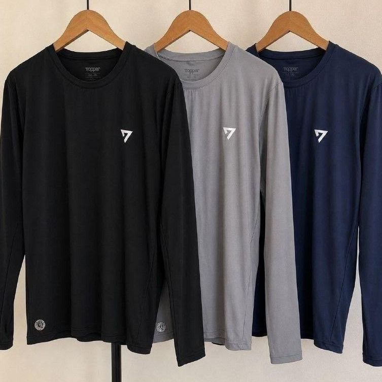 Kit com 3 Camisetas Térmicas Camisa UV50 (P ao GG)