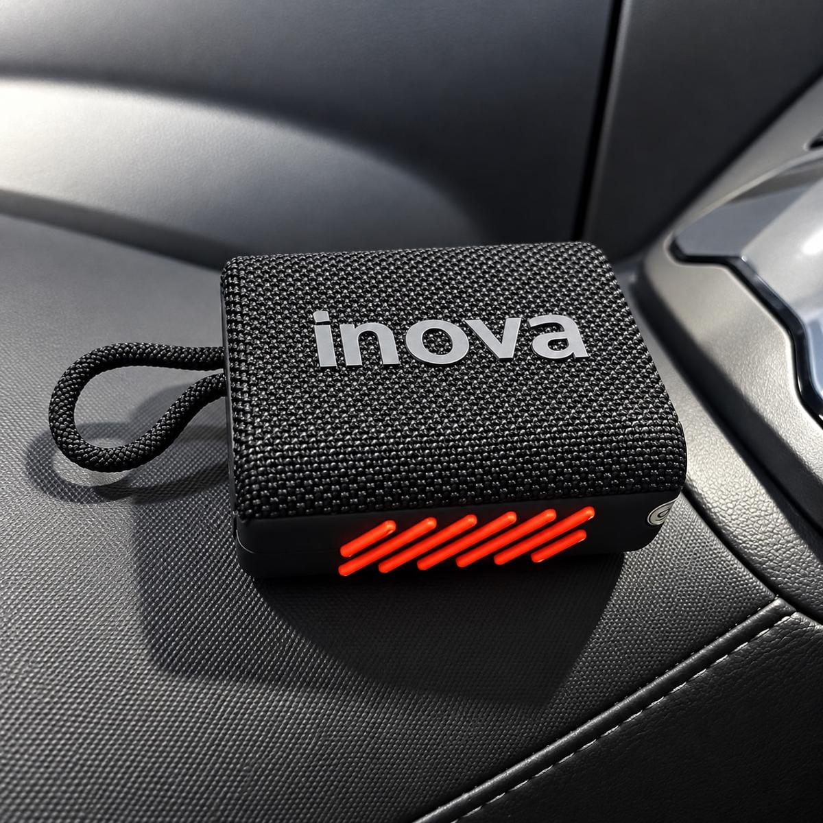 Inova Caixa De Som Mini Bluetooth Tws Grave Potent Com Radio