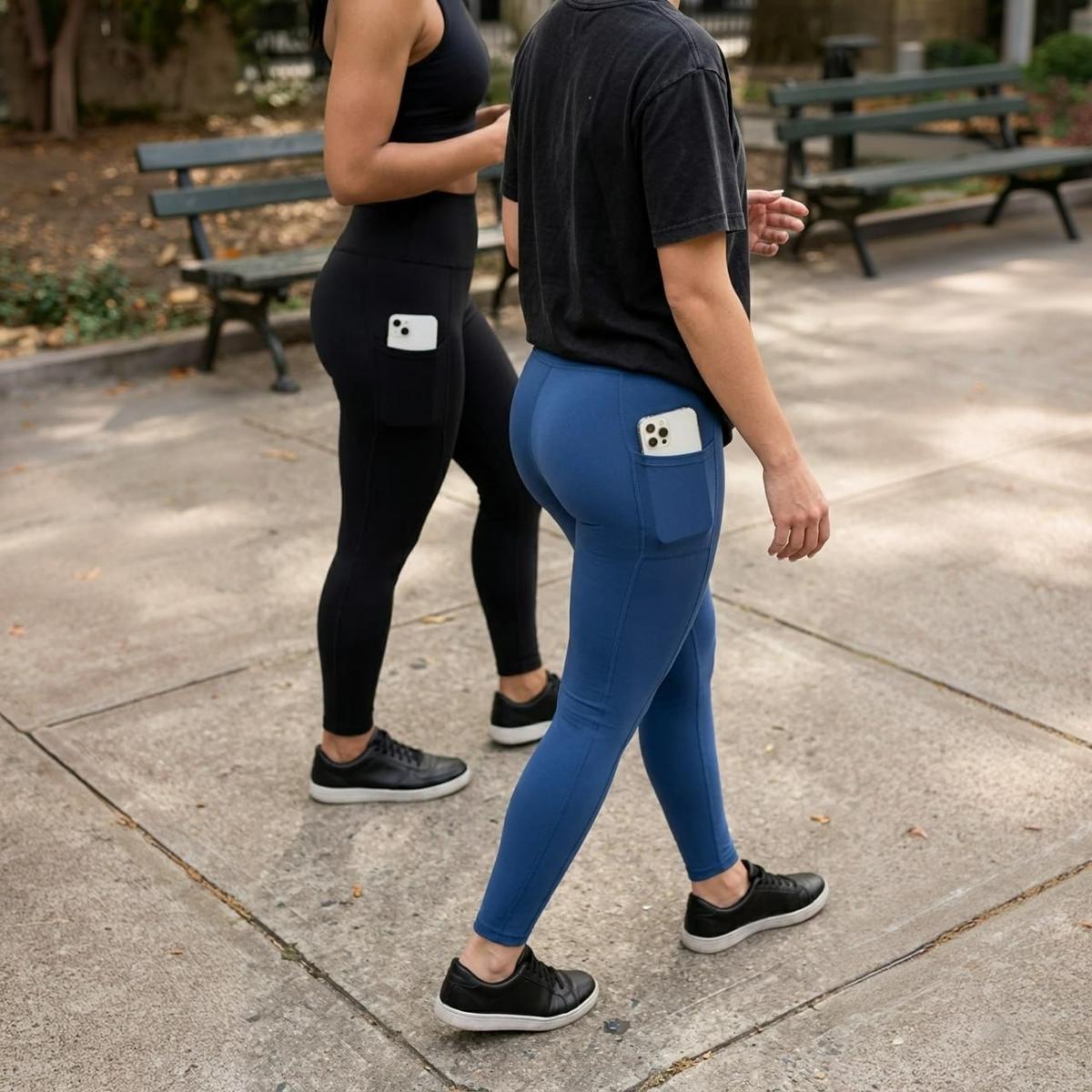 Kit 2 Calças Legging Feminina Grossa Cintura Alta Com Bolso